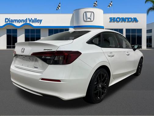 Platinum White Pearl 2026 Honda Civic Hybrid Sport