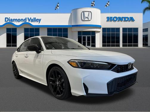 Platinum White Pearl 2026 Honda Civic Sport