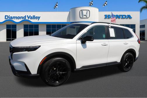 Platinum White 2024 Honda CR-V Hybrid Sport AWD