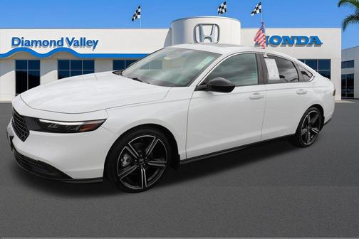 Platinum White 2024 Honda Accord Hybrid Sport