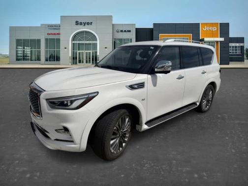 Moonstone White 2019 INFINITI QX80 Luxe