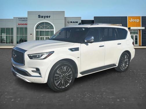 Moonstone White 2019 INFINITI QX80 Luxe