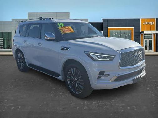 Moonstone White 2019 INFINITI QX80 Luxe