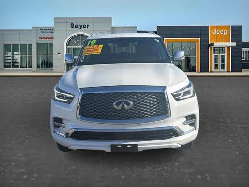 Moonstone White 2019 INFINITI QX80 Luxe
