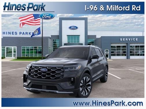 Agate Black Metallic 2026 Ford Explorer Platinum