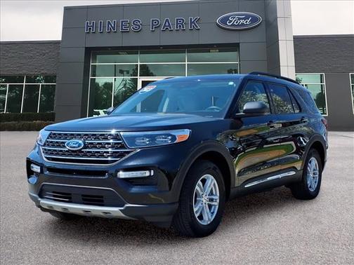 AGATE BLACK METALLIC 2023 Ford Explorer XLT