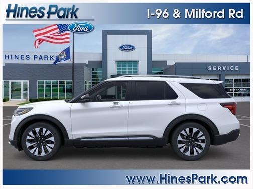 Star White Metallic Tri-Coat 2026 Ford Explorer Platinum