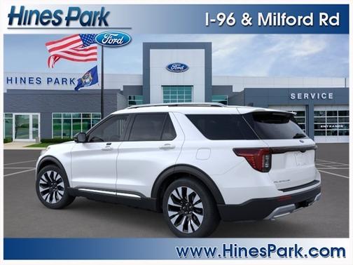 Star White Metallic Tri-Coat 2026 Ford Explorer Platinum