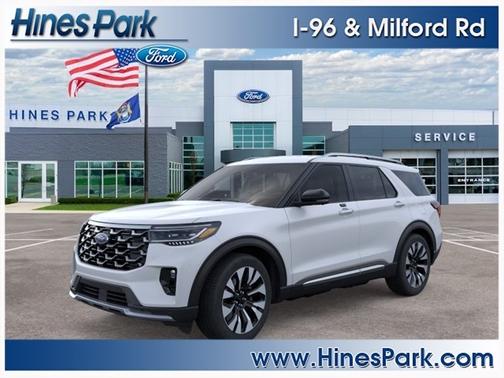 Space White Metallic 2026 Ford Explorer Platinum