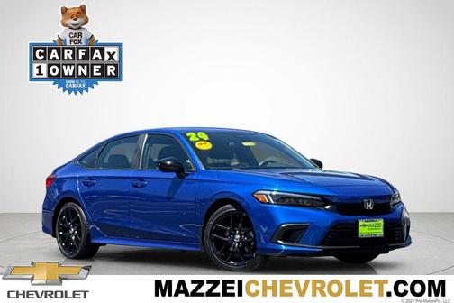 Aegean Blue Metallic 2024 Honda Civic Sport