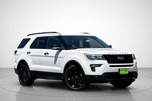 White Platinum 2019 Ford Explorer Sport