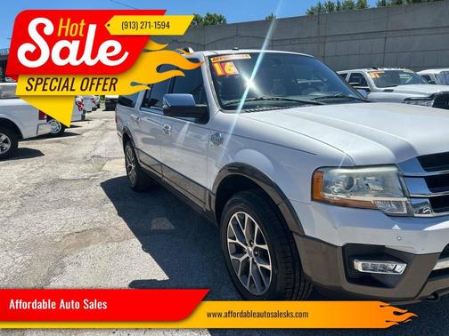 White Platinum Metallic Tri-Coat 2016 Ford Expedition EL King Ranch