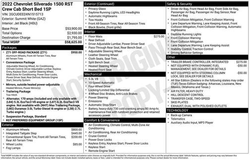 2022 Chevrolet Silverado 1500 RST