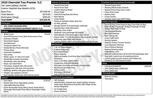 2020 Chevrolet Trax Premier