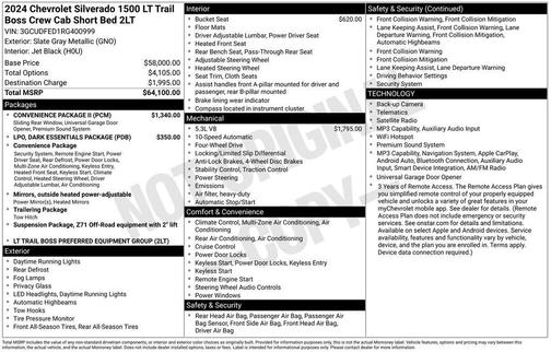 Slate Gray Metallic 2024 Chevrolet Silverado 1500 LT Trail Boss
