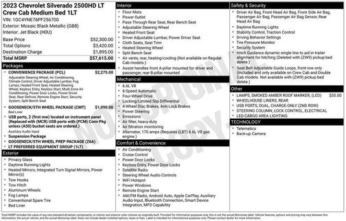 Mosaic Black Metallic 2023 Chevrolet Silverado 2500 LT