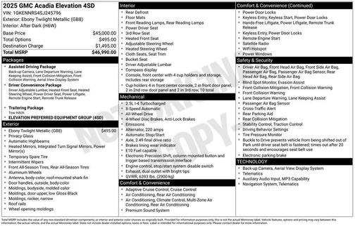 2025 GMC Acadia AWD Elevation