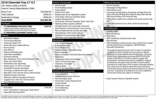 Sandy Ridge Metallic 2018 Chevrolet Trax LT