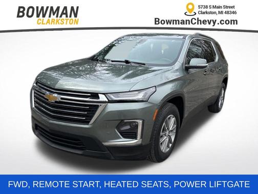 Silver Sage Metallic 2023 Chevrolet Traverse LT Cloth
