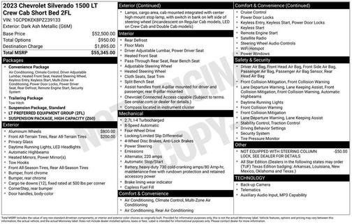 Dark Ash Metallic 2023 Chevrolet Silverado 1500 LT