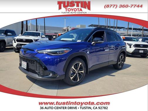 Blue Crush Metallic/Jet Black 2025 Toyota Corolla Hybrid SE