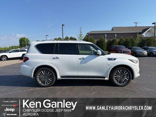 Moonstone White 2018 INFINITI QX80