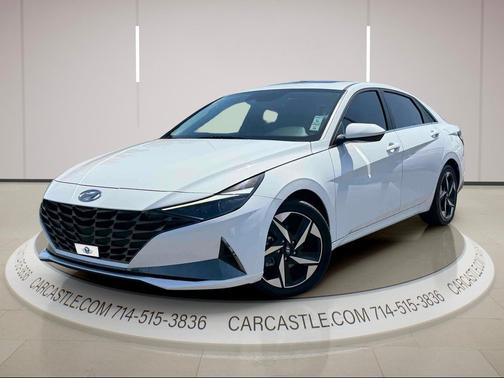 Lunar White 2023 Hyundai ELANTRA HEV Limited