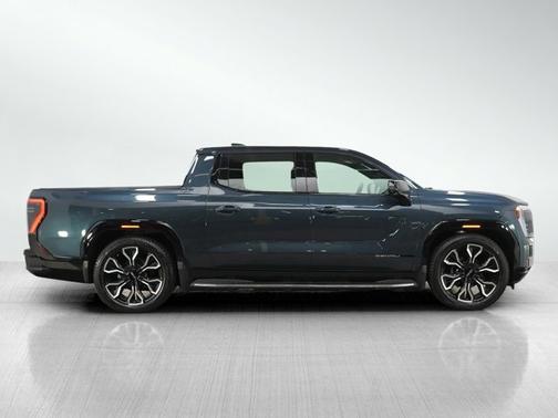 Deep Ocean Metallic 2025 GMC Sierra EV Max Range Denali