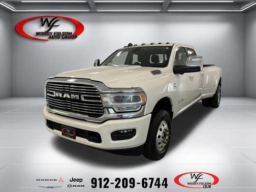 Pearl White 2024 RAM 3500 Laramie Crew Cab 4x4 8' Box