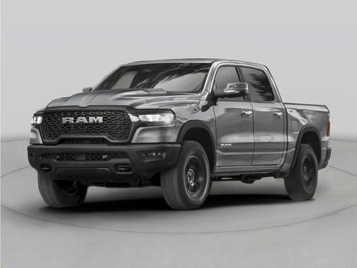 Diamond Black Crystal Pearlcoat 2025 RAM 1500 RHO Crew Cab 4x4 5'7' Box