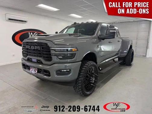 Ceramic Gray Clearcoat 2026 RAM 3500 Laramie Mega Cab 4x4 6'4' Box