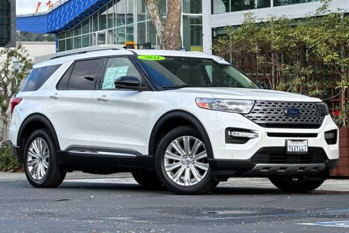 Star White Metallic Tri-Coat 2021 Ford Explorer Limited