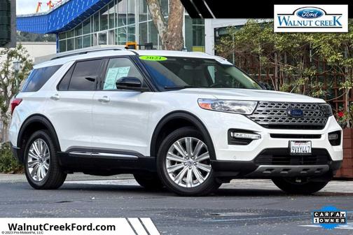Star White Metallic Tri-Coat 2021 Ford Explorer Limited