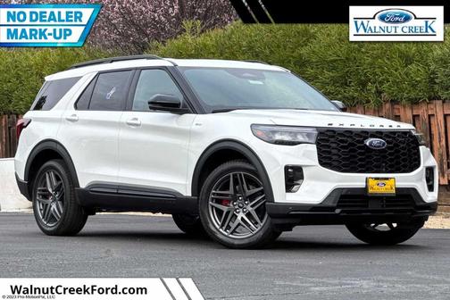 Star White Metallic Tri-Coat 2026 Ford Explorer ST-Line