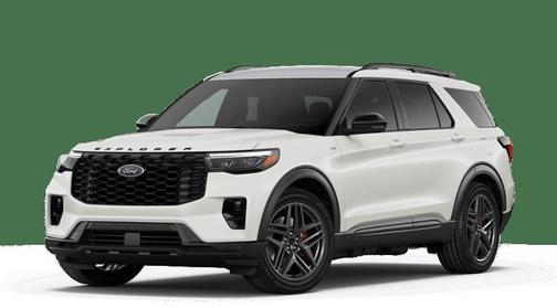 Star White Metallic Tri-Coat 2026 Ford Explorer ST-Line