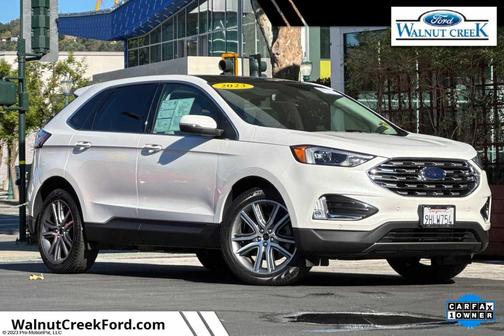 Star White Metallic Tri-Coat 2023 Ford Edge Titanium