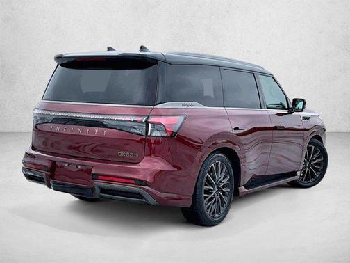 Coulis Red/Black Obsidian 2025 INFINITI QX80 AUTOGRAPH AWD