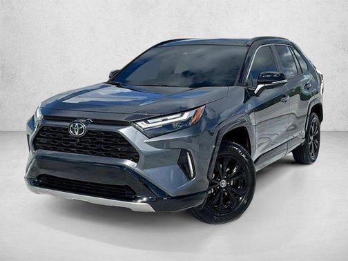 Magnetic Gray Metallic/Midnight Black Metallic 2025 Toyota RAV4 Hybrid SE