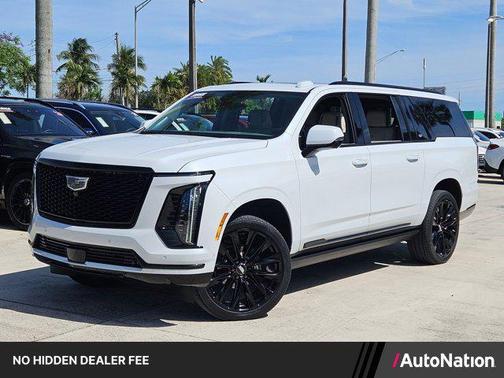 Vibrant White Tricoat 2026 Cadillac Escalade ESV Sport Platinum