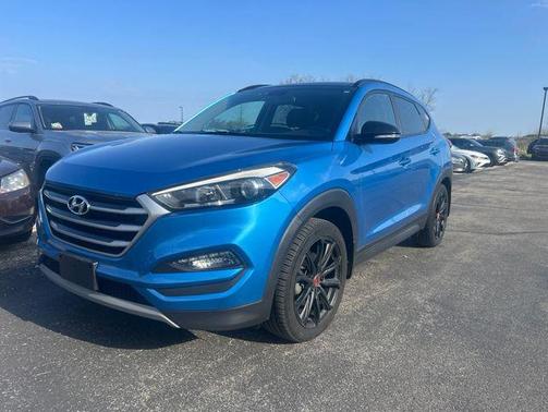 Caribbean Blue 2017 Hyundai TUCSON Night