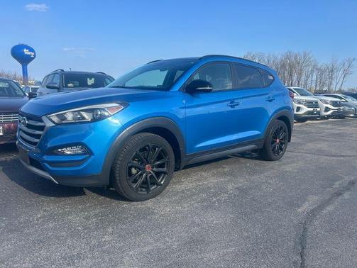 Caribbean Blue 2017 Hyundai TUCSON Night
