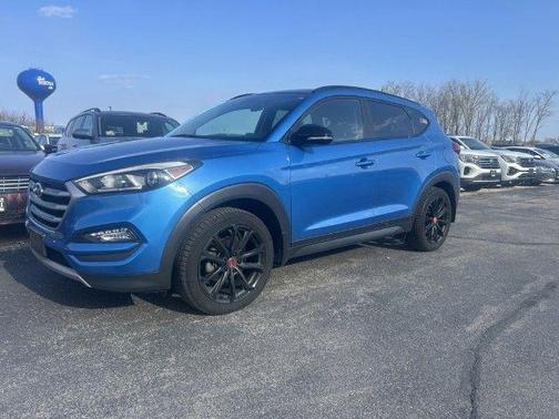 Caribbean Blue 2017 Hyundai TUCSON Night