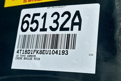 Creme Brulee Mica 2014 Toyota Camry Hybrid XLE
