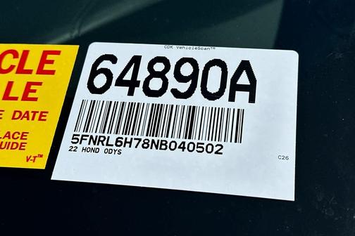 Platinum White Pearl 2022 Honda Odyssey EX-L