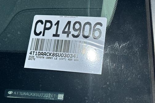 Ice Cap 2025 Toyota Camry LE