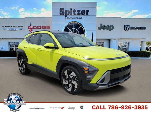 Yellow 2024 Hyundai KONA Limited