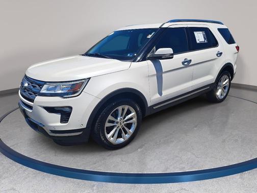 White Platinum Clearcoat Metallic 2018 Ford Explorer Limited