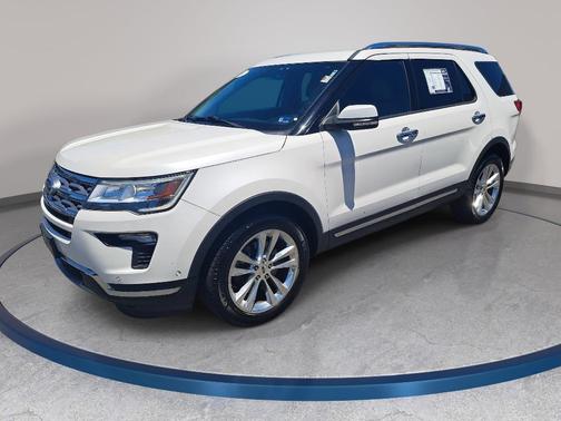 White Platinum Clearcoat Metallic 2018 Ford Explorer Limited
