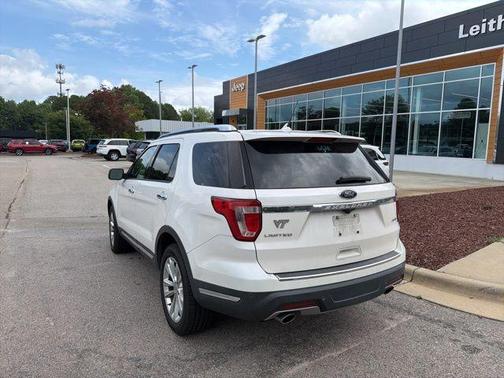 White Platinum Clearcoat Metallic 2018 Ford Explorer Limited