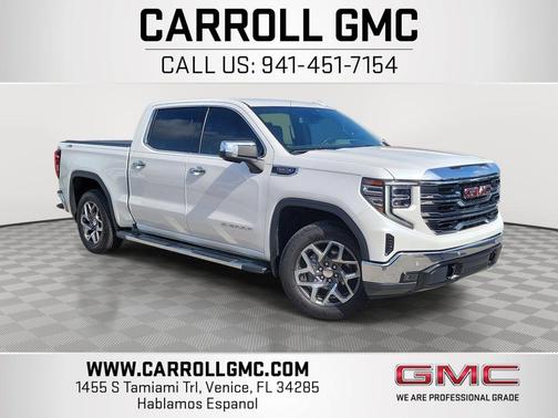 White Frost Tri-Coat 2023 GMC Sierra 1500 SLT